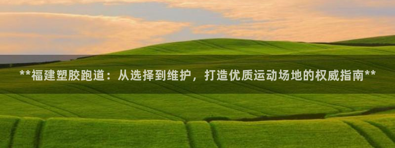 红足1一世：**福建塑胶跑道：从选择到维护，打造优质运动场地的权威指南**